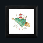 Flying Christmas Tree Santa Cat  Gift Box<br><div class="desc">A santa cat on a flying Christmas tree</div>