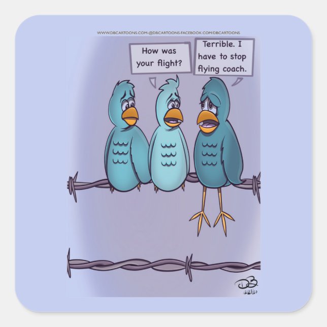 Flying Coach Square Stickers (Front)