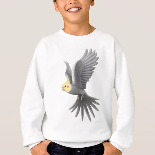 Flying Cockatiel Kids Sweatshirt