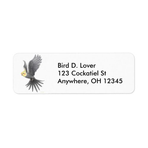 Flying Cockatiel Label