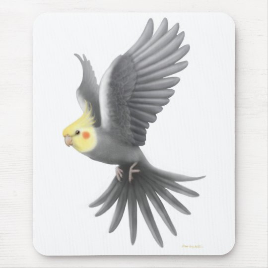 Flying Cockatiel Mousepad | Zazzle.com