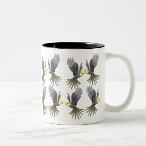 Flying Cockatiels Mug