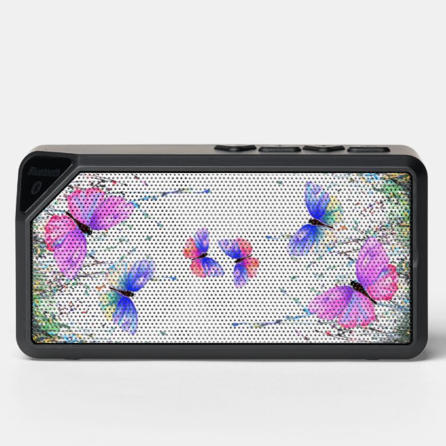 Flying Colorful Butterflies Bluetooth Speaker (Front)