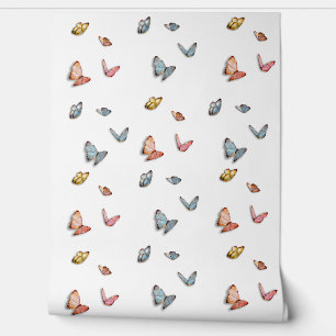 Flying colorful butterflies wallpaper