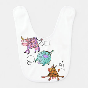 Flying Cows Baby Bib