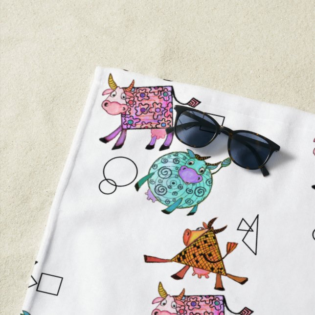 Flying Cows Beach Towel (In Situ)