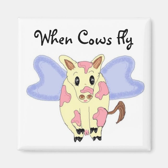 Flying Cows Magnet (Front)