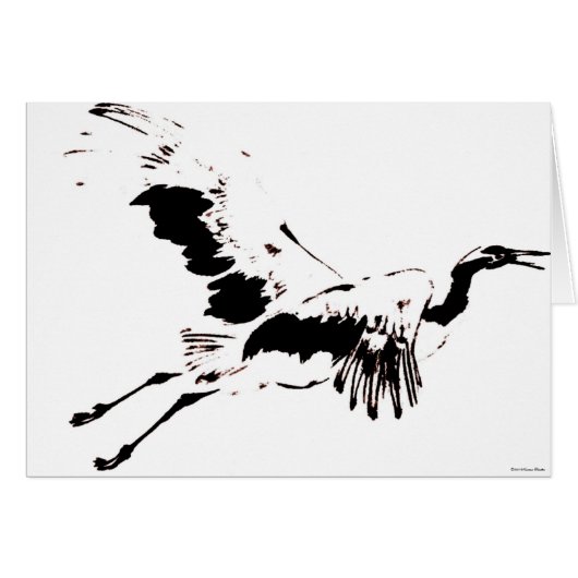 Flying Crane Card (Front Horizontal)