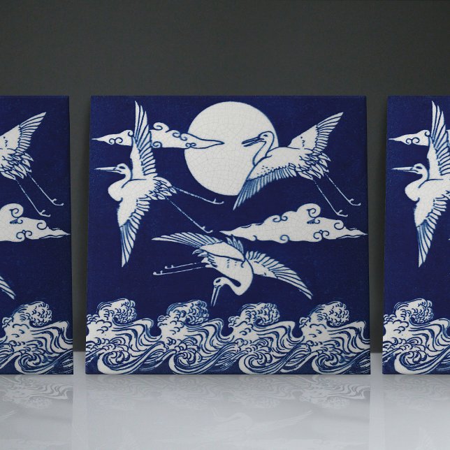 Flying Cranes Christopher Dresser Art Nouveau  Ceramic Tile (Creator Uploaded)