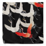 Flying Cranes: Japanese Bird Kimono Art Bandana