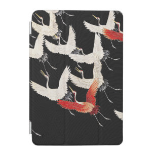 Flying Cranes Japanese Bird Kimono Art iPad Mini Cover