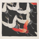 Flying Cranes: Japanese Bird Kimono Art Scarf