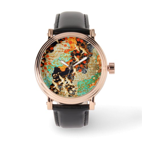 FLYING CRANES WITH SPRING FLOWERS WATCH