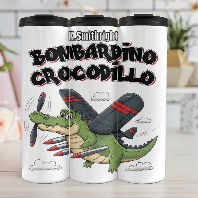 Flying Crocodile Bombardino Crocodillo Thermal Tumbler (Creator Uploaded)