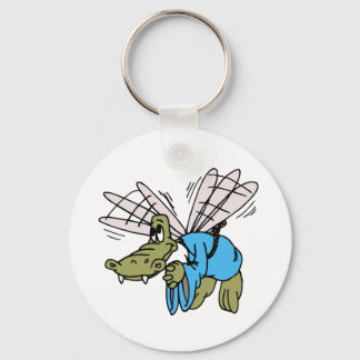 Flying Crocodile Keychain