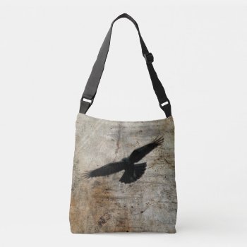 Flying Crow Crossbody Bag by Gothicolors at Zazzle