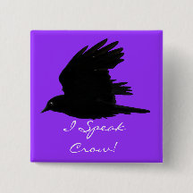 FLYING CROW I Speak Crow! Wildlife Bird Art