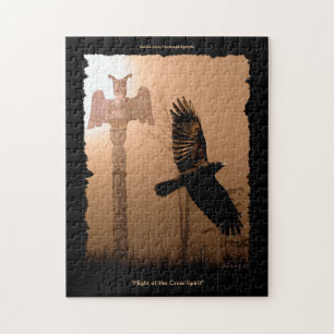 Flying Crow & Totem-Pole Native American Puzzle