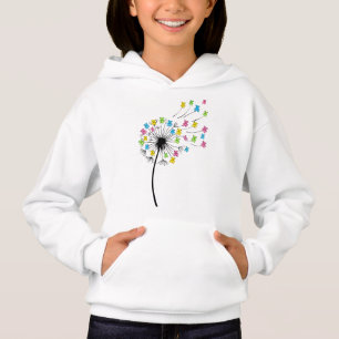 Flying cute bears dandelion flow hoodie