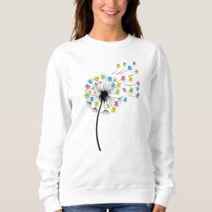Flying cute bears dandelion flow sweatshirt