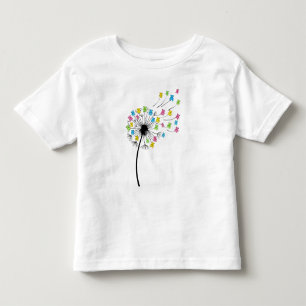 Flying cute bears dandelion flow toddler t-shirt