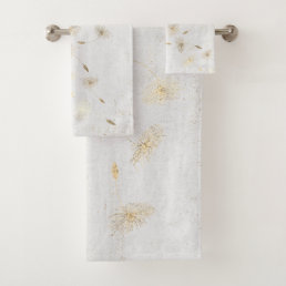 flying dandelions bath towel set