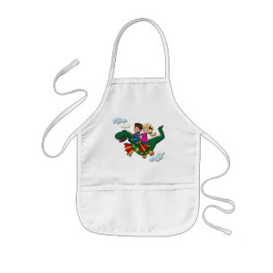 Flying Dino with Kids Kids' Apron