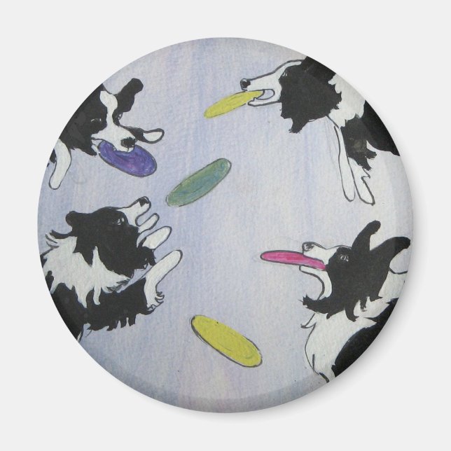Flying Disc Dogs Magnet (Front)