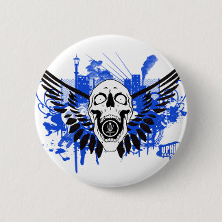 Flying Disc Golf Skull Button