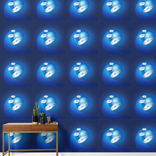 Flying Disks Wallpaper (Hallway)