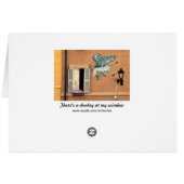 Flying Donkey Cartoon Card (Back Horizontal)