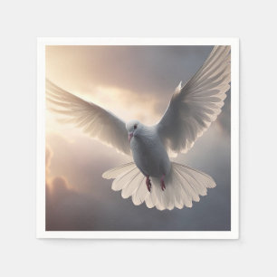 Flying Dove & Cloudy Sunny Sky Napkins