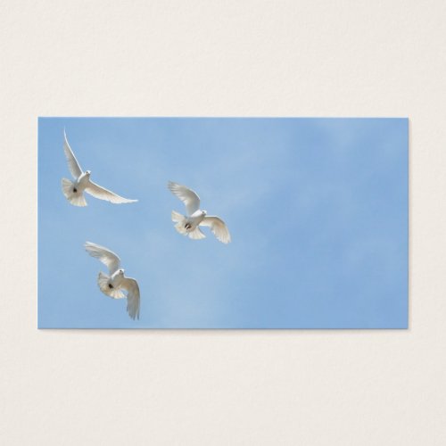 Flying doves business card template