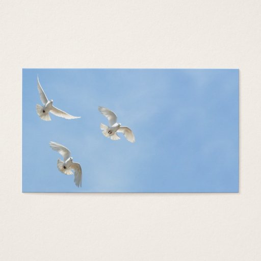 Customizable Flying doves business card template