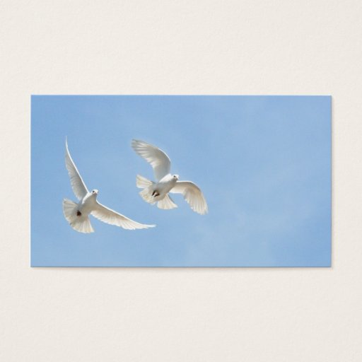 Customizable Flying doves business cards