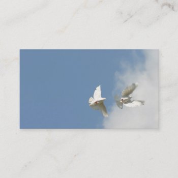 Flying Doves Business Card by deemac1 at Zazzle
