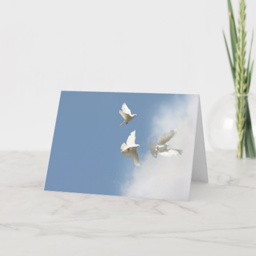 Flying doves card
