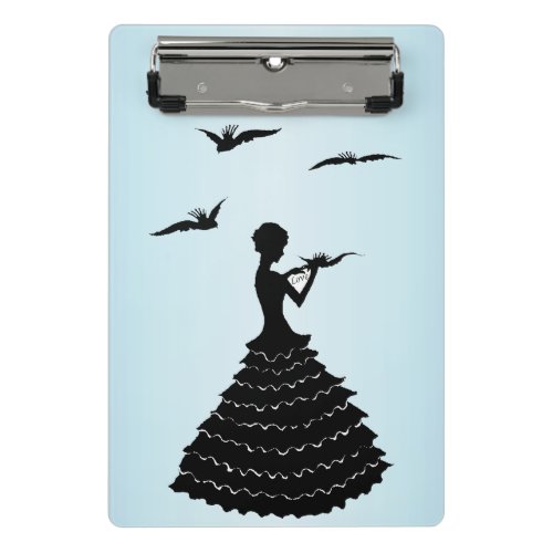Flying doves Fancy Feathers Victorian Lady Mini Clipboard