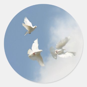 Flying Doves Sticker by deemac1 at Zazzle