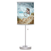 Flying Downhill on a Mountain Bike Table Lamp (Left)