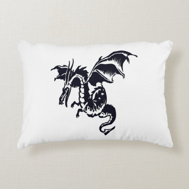 Flying Dragon Design Decorative Pillow (Front)