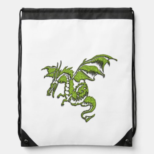 Flying Dragon Design Drawstring Bag