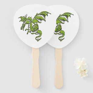 Flying Dragon Design Hand Fan