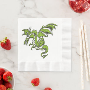Flying Dragon Design Napkins