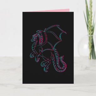 flying dragon greetings card