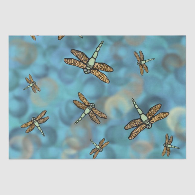 Flying Dragonflies Tissue Paper (Front)