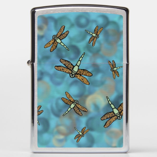 Flying Dragonflies Zippo Lighter (Front)