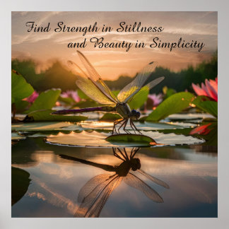 Flying Dragonfly Poster