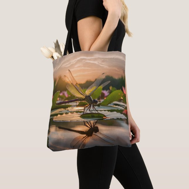 Flying Dragonfly Tote Bag (Close Up)