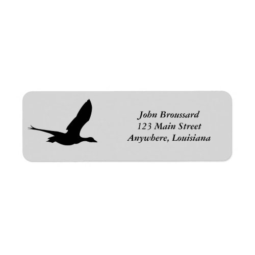 Flying Duck Head Address Label